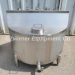New 70 Gallon Stainless Steel PMO Legal Balance Tank, Raised Bridge with Hinged Lid