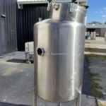 MUELLER 100 GALLON DOME TOP, DISH BOTTOM STAINLESS STEEL SINGLE SHELL TANK