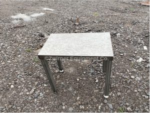 30″ X 18″ STAINLESS STEEL TABLE, 29″ TABLE HEIGHT, STAINLESS STEEL LEGS W/ ADJUSTABLE PAD FEET