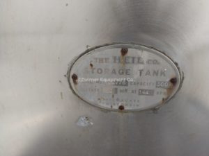 HEIL 3,000 GALLON ALL STAINLESS REFRIGERATED HORIZONTAL CYLINDRICAL STORAGE TANK