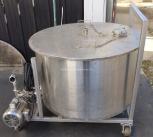 100 GALLON STAINLESS STEEL SINGLE SHELL PORTABLE TRANSFER TANK