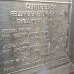 FELDMEIER 3,000 GALLON DOME TOP, FLAT BOTTOM, PRESSURE WALL PROCESSOR