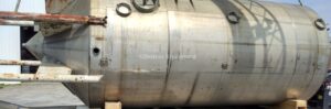 10,000 GALLON STAINLESS STEEL VERTICAL SINGLE SHELL STORAGE TANK