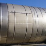 10,000 GALLON STAINLESS STEEL VERTICAL SINGLE SHELL STORAGE TANK