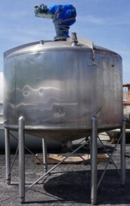 CHERRY BURRELL 1,500 GALLON STAINLESS STEEL DOME TOP CONE BOTTOM SINGLE SHELL STORAGE TANK