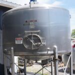 CHERRY BURRELL 1,500 GALLON STAINLESS STEEL DOME TOP CONE BOTTOM SINGLE SHELL STORAGE TANK