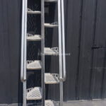 STAINLESS STEEL SAFTY LADDER WITH HAND RAIL