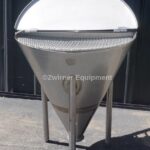 45 GALLON STAINLESS STEEL SINGLE SHELL CONICAL HOPPER