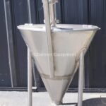 45 GALLON STAINLESS STEEL SINGLE SHELL CONICAL HOPPER