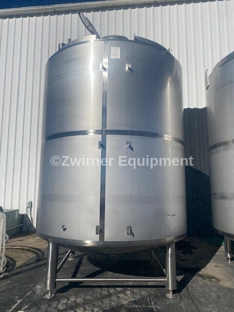 SPRINKMAN 5,000 GALLON DOME TOP DISHED BOTTOM JACKETED INSULATED TYPE 304 STAINLESS STEEL PRESSURE WALL PROCESSOR