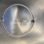 100 GALLON STAINLESS STEEL PARTIALLY CLOSED TOP, SLOPE BOTTOM, INSULATED MIX TANK