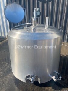 CREPACO 300 GALLON DOME TOP REVERSE DISH BOTTOM ATMOSPHERIC PROCESSING VAT/PASTEURIZER