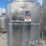 STAINLESS STEEL 1,000 GALLON DOME TOP SLOPE BOTTOM PRESSURE WALL PROCESSOR