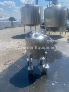 DCI 42 GALLON 316 STAINLESS STEEL DOME TOP DISH BOTTOM SINGLE WALL PRESSURE TANK