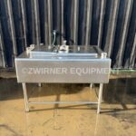 100 GALLON STAINLESS STEEL SINGLE SHELL RECTANGULAR TANK