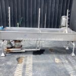 SANIMATIC STAINLESS STEEL WASH TANK W/PARTS HANGER