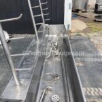 SANIMATIC STAINLESS STEEL WASH TANK W/PARTS HANGER