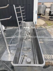 SANIMATIC STAINLESS STEEL WASH TANK W/PARTS HANGER