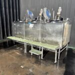 3 COMPARTMENT STAINLESS STEEL SINGLE WALLED MIX TANK