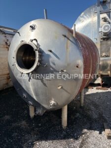 1,000 GALLON ASEPTIC JACKETED HORIZONTAL TANK