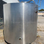 1,000 GALLON STAINLESS STEEL BRIDGE AND COVER TOP, SLOPE BOTTOM, JACKETED PROCESSOR