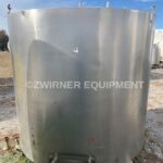 1,000 GALLON STAINLESS STEEL BRIDGE AND COVER TOP, SLOPE BOTTOM, JACKETED PROCESSOR