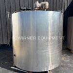 1,000 GALLON STAINLESS STEEL BRIDGE AND COVER TOP, SLOPE BOTTOM, JACKETED PROCESSOR