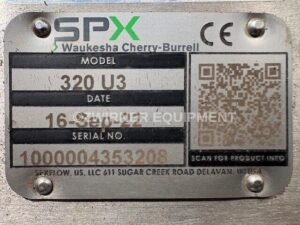 NEW SPX 320U3 STAINLESS STEEL POSITIVE DISPLACEMENT PUMP