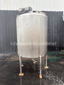 1,000 GALLON T316 STAINLESS STEEL SINGLE SHELL MIX TANK