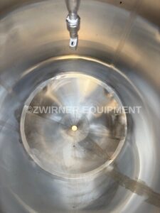 600 GALLON STAINLESS STEEL VERTICAL FLAT BOLT-ON TOP CONE BOTTOM SINGLE SHELL TANK