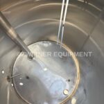 500 GALLON STAINLESS STEEL VERTICAL FLAT BOTTOM DOME TOP SINGLE SHELL TANK