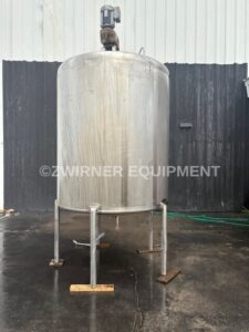 1,000 GALLON T316 STAINLESS STEEL SINGLE SHELL MIX TANK