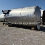10,000 GALLON STAINLESS STEEL VERTICAL SINGLE SHELL STORAGE TANK