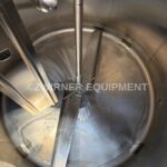 750 GALLON DOME TOP SLOPE BOTTOM VERTICAL STAINLESS STEEL SINGLE SHELL TANK