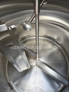 750 GALLON DOME TOP SLOPE BOTTOM VERTICAL STAINLESS STEEL SINGLE SHELL TANK