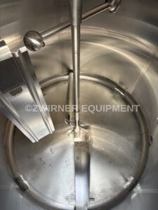 750 GALLON DOME TOP SLOPE BOTTOM VERTICAL STAINLESS STEEL SINGLE SHELL TANK