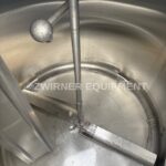 750 GALLON DOME TOP SLOPE BOTTOM VERTICAL STAINLESS STEEL SINGLE SHELL TANK