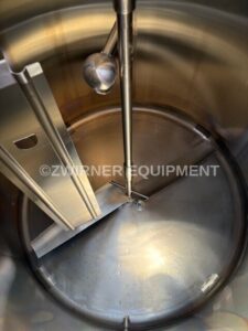 750 GALLON DOME TOP, SLOPE BOTTOM, VERTICAL STAINLESS STEEL SINGLE SHELL TANK