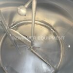 750 GALLON DOME TOP, SLOPE BOTTOM, VERTICAL STAINLESS STEEL SINGLE SHELL TANK