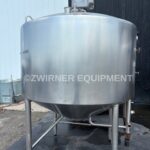 500 GALLON DOME TOP CONE BOTTOM JACKETED MIX TANK