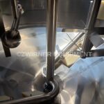 350 GALLON 316L BRIDGE AND COVER TOP CONE BOTTOM SINGLE WALL MIX TANK