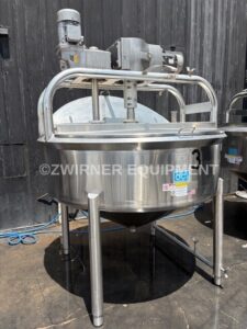 350 GALLON 316 BRIDGE AND COVER TOP CONE BOTTOM SINGLEWALL MIX TANK