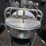 350 GALLON 316 BRIDGE AND COVER TOP CONE BOTTOM SINGLEWALL MIX TANK