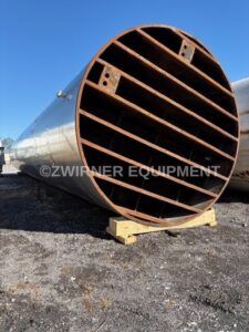 50,000 GALLON ALL STAINLESS STEEL REFRIGERATED VERTICAL SILO TYPE STORAGE TANK