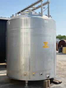 2,000 GALLON STAINLESS STEEL DOME TOP, DISH BOTTOM, PRESSURE WALL PROCESSOR