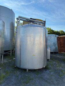 2,000 GALLON STAINLESS STEEL DOME TOP, DISH BOTTOM, PRESSURE WALL PROCESSOR
