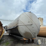 30,000 GALLON ALL STAINLESS STEEL JACKETED VERTICAL SILO TYPE STORAGE TANK